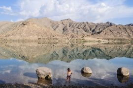 Kyrgyzstan-drone-morning bath lake_0581