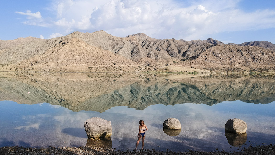 Kyrgyzstan-drone-morning bath lake_0581