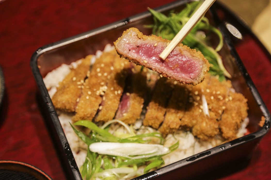 Gyukatsu deep fried beef - a speciality from Kyoto