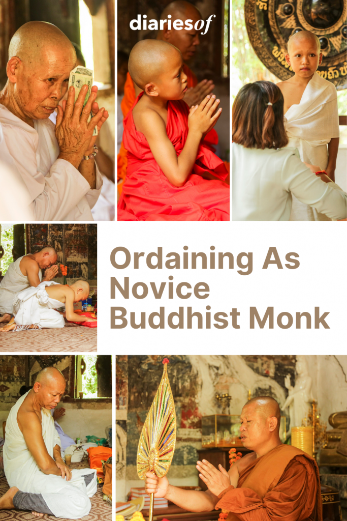 Ordaining As Novice Buddhist Monk in Luang Prabang